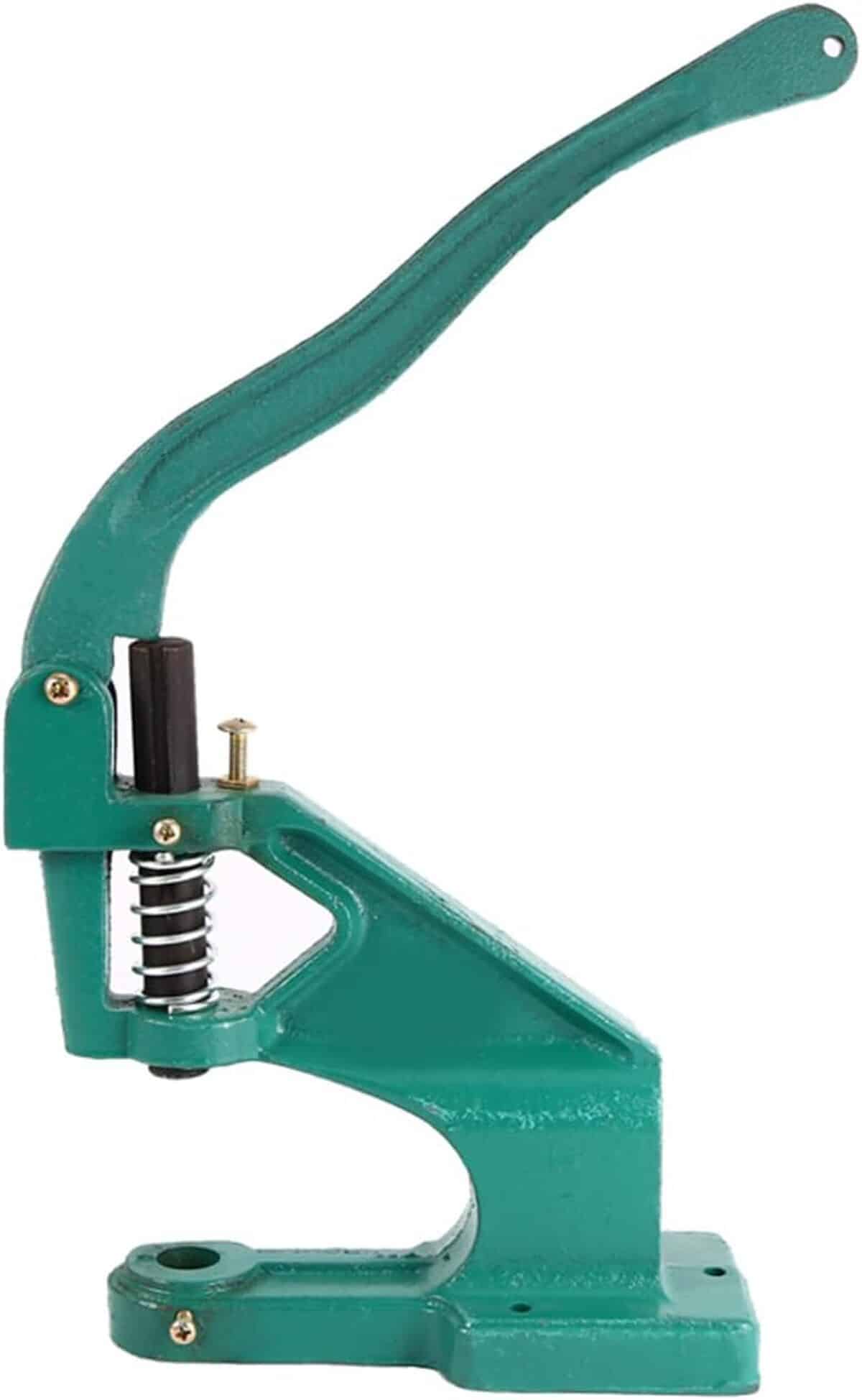 Test de la poseuse à oeillets manuelle 3 matrices Outil industriel robuste