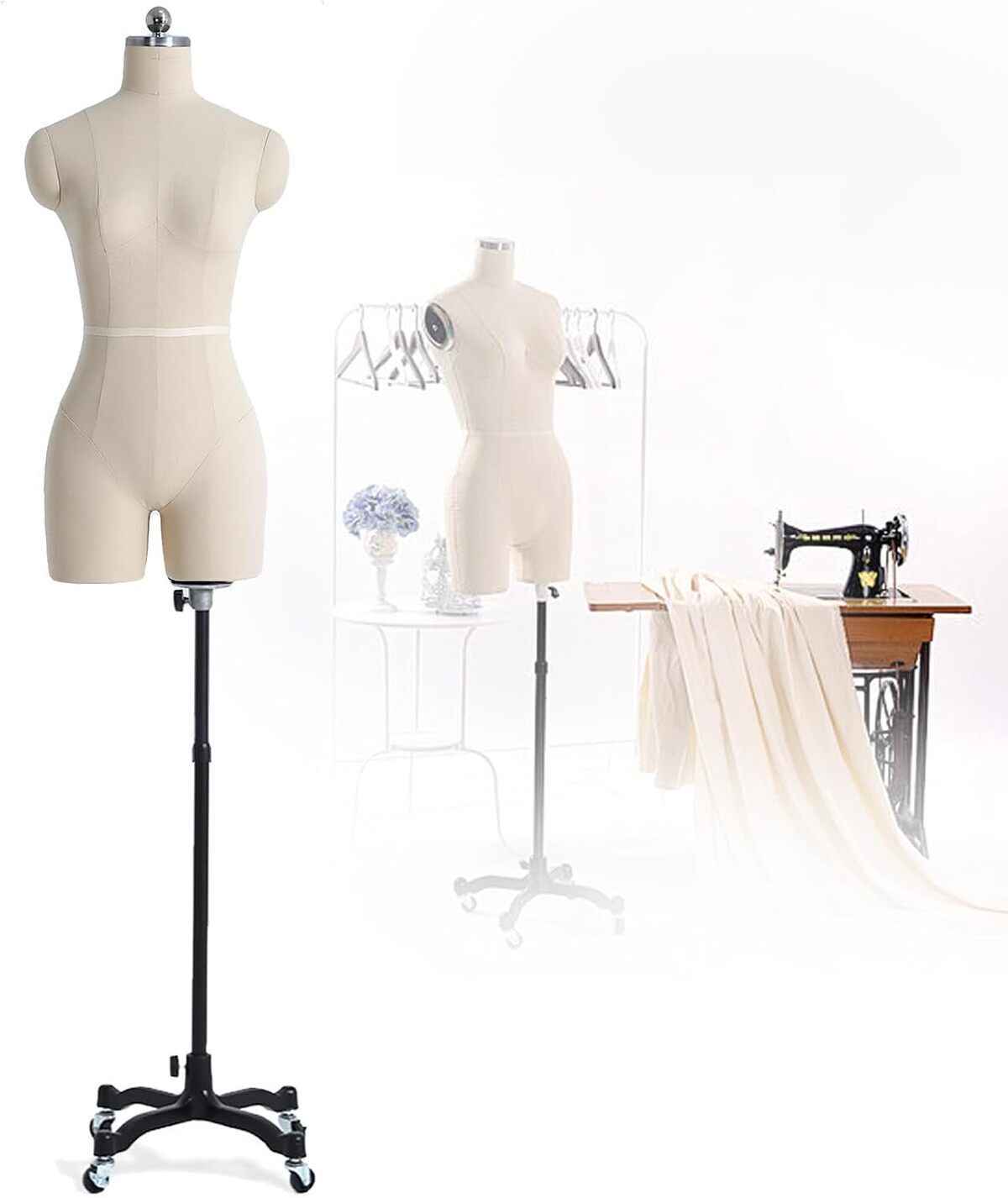 Test du mannequin de couture WITHOUtarms-S80 : buste à roulettes et épinglage