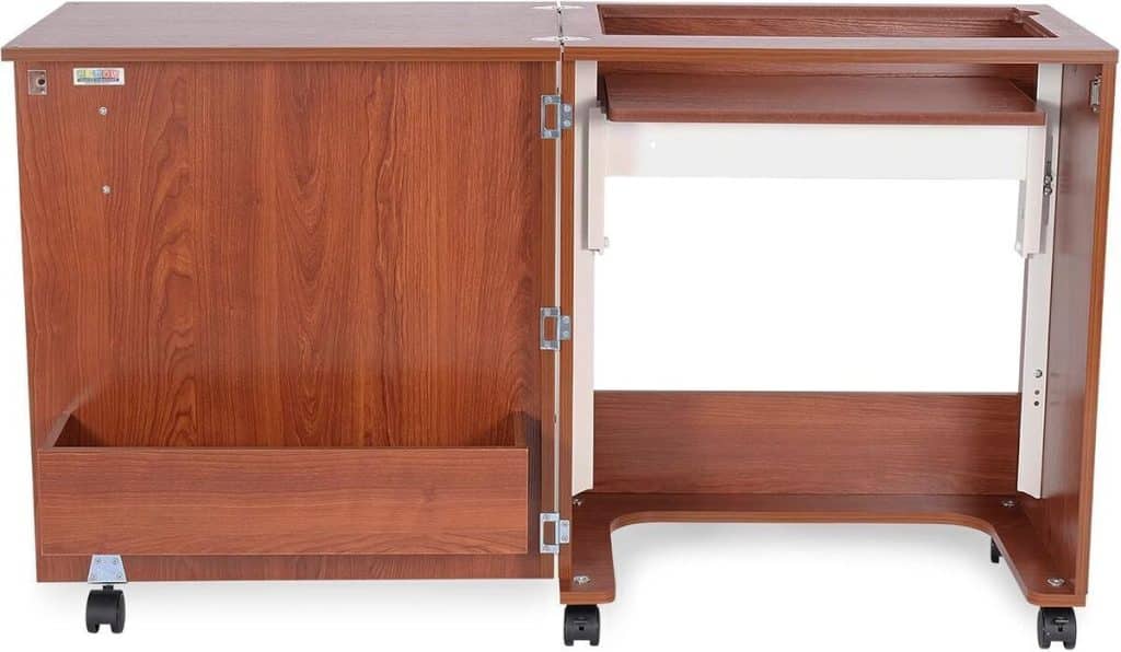 Test du meuble de couture Judy en teck par Arrow Cabinets